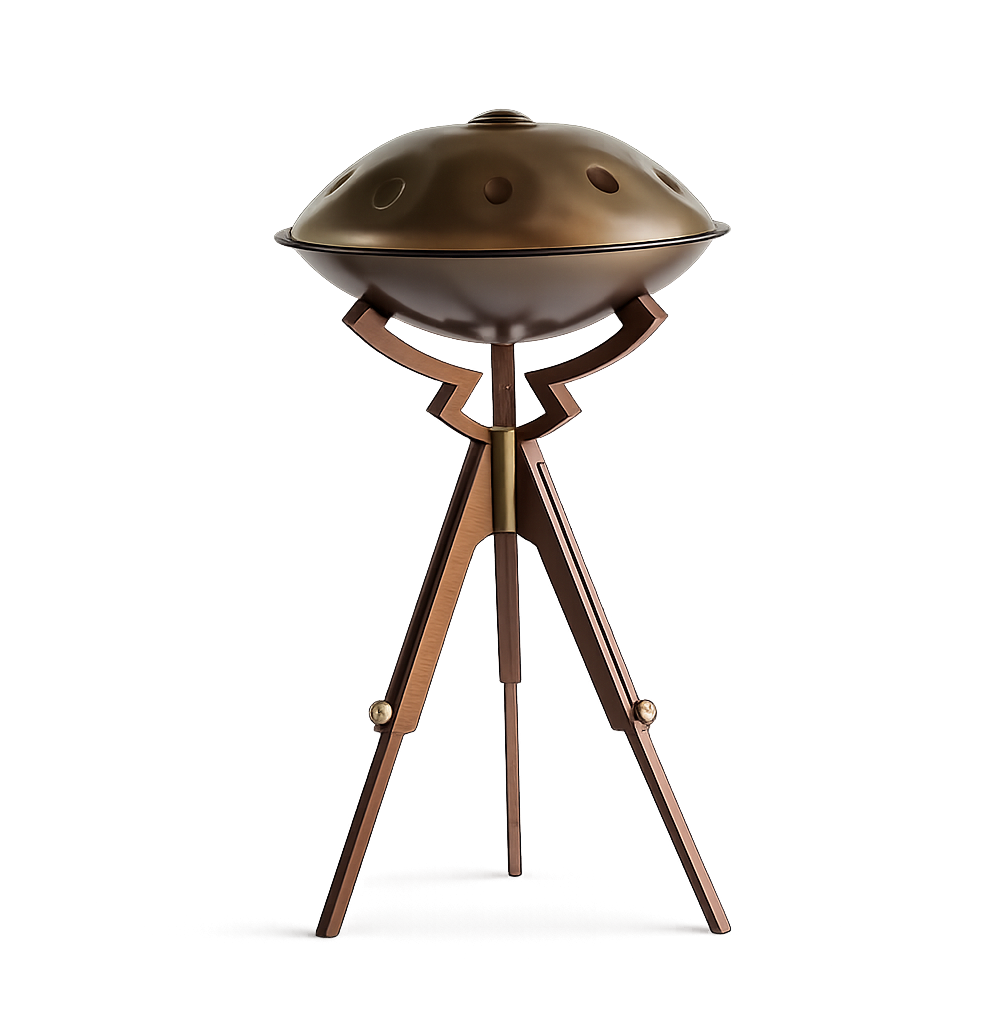 Wooden Handpan Stand, Height-Adjustable